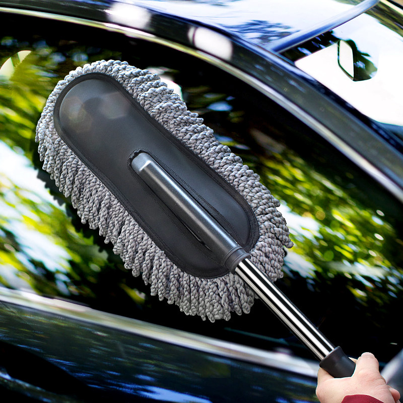 Car wash mop retractable non-pure cotton special dust sweep does not hurt the car multi-functional car snow sweep brush wipe car dust dust dust