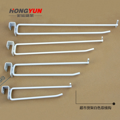 Supermarket shelf double line hook bold beam hook square tube hook snack jewelry hook supermarket shelf accessories