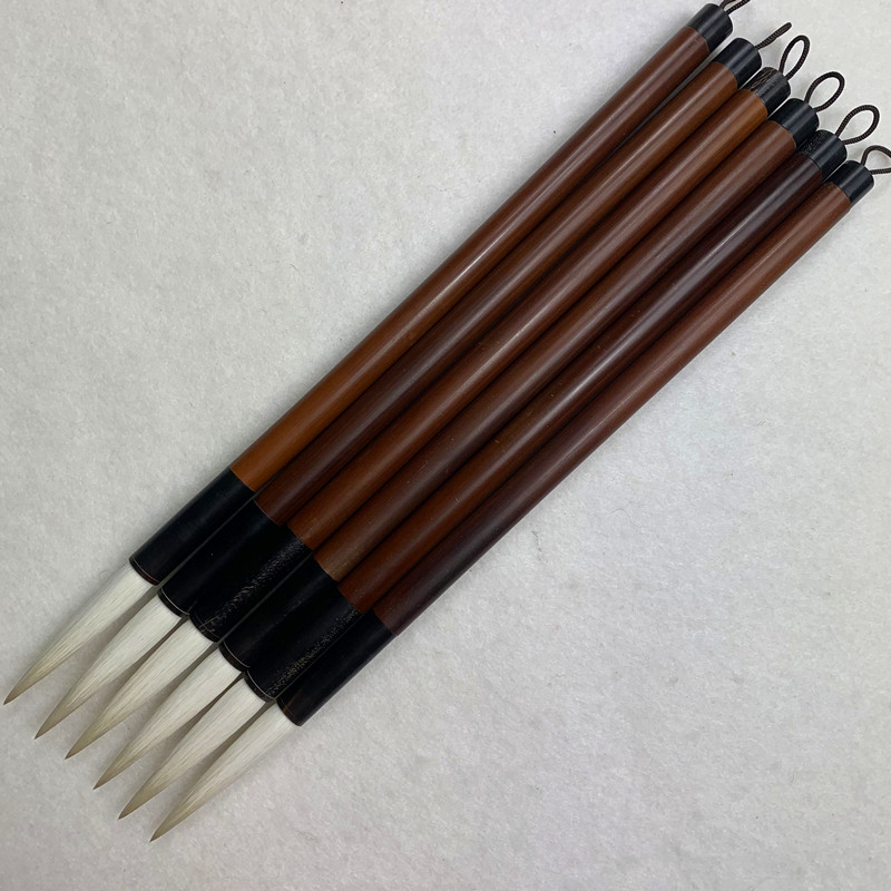 Inventory old pen roasted red rod, antique magnolia stamen, black horn, pure mutton, delicate light front 0 95 x 5 0 cm