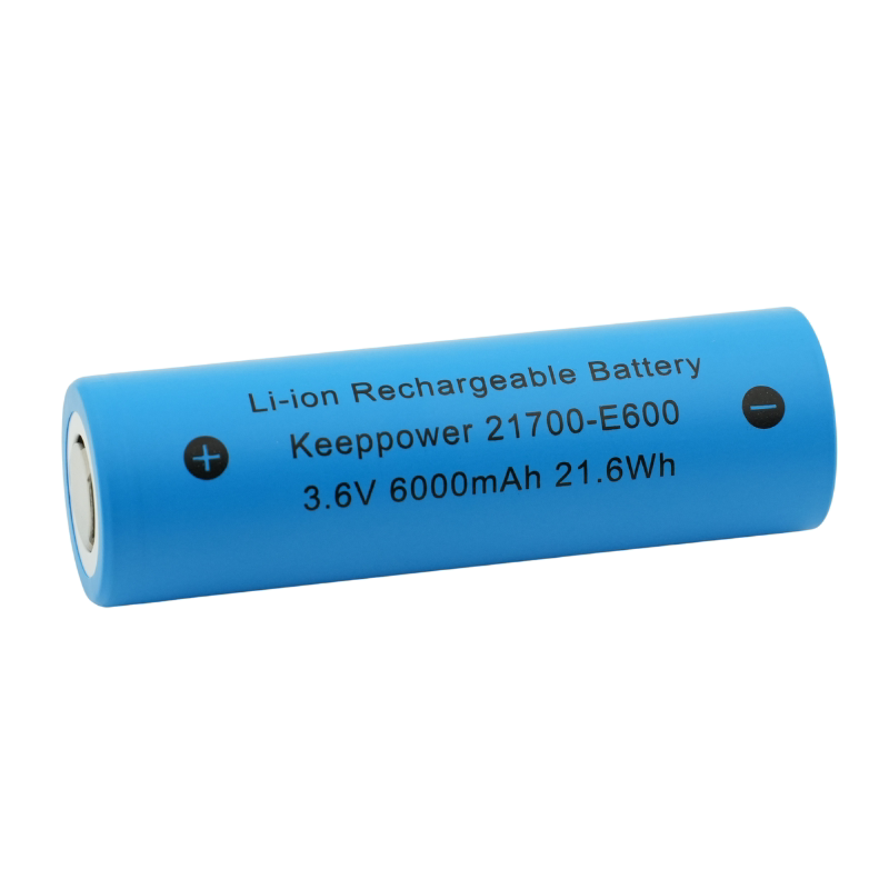 Keeppower New Model 21700E600 3.6V 6000Mah Lithium-Ion Battery Cell with Super Large Capacity