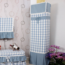 Mediterranean blue grid Gree Midea vertical cabinet air conditioning cover can be customized round cabinet cover boot is not taken