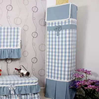 Mediterranean blue plaid Gree Midea vertical cabinet air conditioning cover can be customized round cabinet hood boot not taken