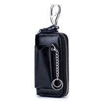 Home Car Dual-use Key Bag Men Genuine Leather Containing Bag Multifunction Lock Spoon Bunkey Keybag Creative Universal Waist Hanging