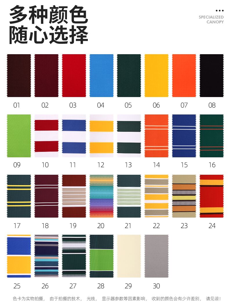 Outdoor awning telescopic canopy accessories rainproof cloth tarpaulin waterproof sunscreen thick polyester cloth can be customized