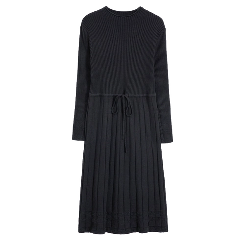 Демисезонное приятное телу шерстяное платье, длинная юбка, лонгслив, коллекция 2021, средней длины, облегающий крой