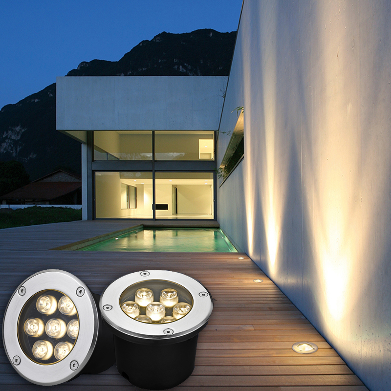 Landburied LED Ultra-thin Buried Lamp Square Pillar Lawn Lawn Wall Structure Signature Waterproof Spotlight