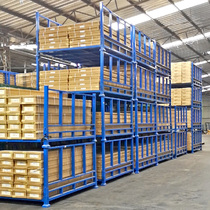 Storage stacking rack Storage shelf folding warehouse heavy-duty stacking iron shelf Car tire fixing rack customization