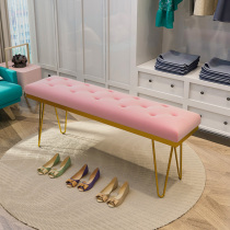 Nordic minimalist Footwear Bench Iron Art Doorway Wearing Shoes couch Bench Clothing shop Bench Strip Bench bedroom Bed Tailstool