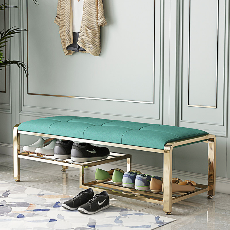 Modern door changing shoe stool clothing store try shoes wearing shoes rest stool light luxury cloakroom sofa stool home bed end stool