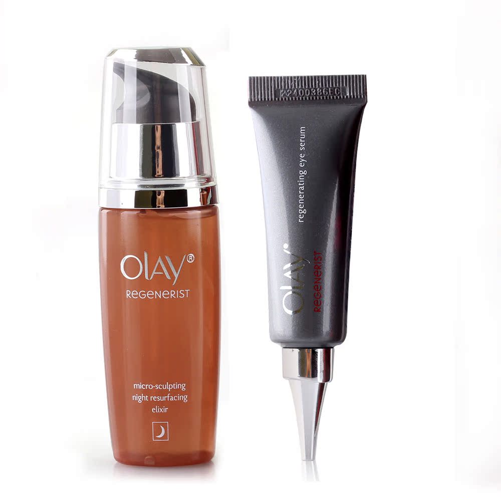 包邮 Olay/玉兰油新生塑颜金纯夜焕肤金露+眼霜 抗皱 套装