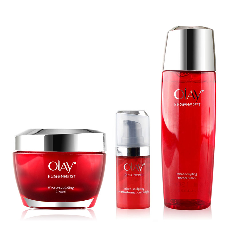 包邮 Olay玉兰油新生金纯面霜+眼霜+活能水 紧致保湿抗皱套装