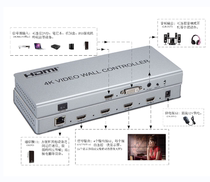 4K 4K HDMI1 in 4 out TV display Video splicing processor 2X2 high-definition image splicing controller