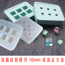 Sphere cube silicone mold with hole crystal drop glue Ear stud pendant mold Square round epoxy resin