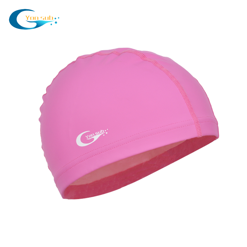 YonSub đầu đàn hồi tóc dài phù hợp cho nam giới trưởng thành thoải mái và phụ nữ đào tạo thiết bị bơi mũ bơi màu PU rắn - Mũ bơi mũ bơi chính hãng	