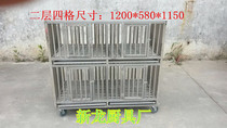 Stainless steel cage Two-layer four-grid chicken cage Pet cage Rabbit cage Dog cage Cat cage (conventional)