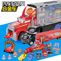 Car Racing Story Lightning McQueen Transporter Mai Dabu Container Truck Childrens Alloy Toy Simulation Model