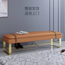 Light Extravagant Shoes Stool Home Doorway Wearing Footstool Nordic Modern Entrance Shoes Cabinet Integrated Strip Bench Mesh Red Bed Tailstool