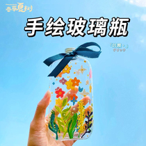 Hand-painted Glass Bottle Diy Handmade Material Bag 61 Childrens Day Drift Bottle Painting Lucky Stars Bottle Adornment