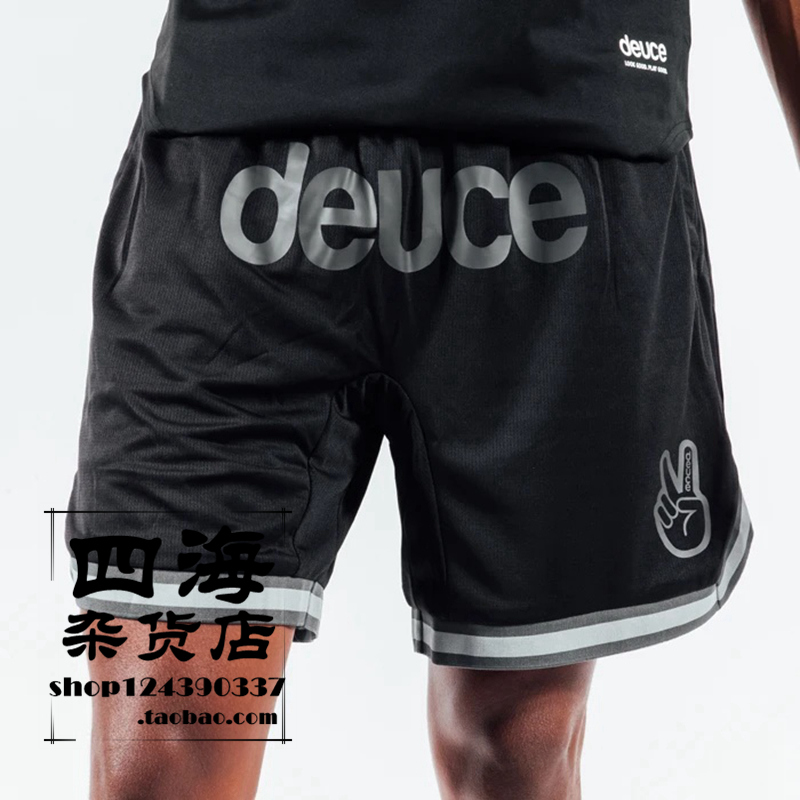 DEUCE BRAND AMERICAN OFFICIAL WEB VIBS SHORTS BASKETBALL SPORTS SHORTS BLACK GREY WHITE 