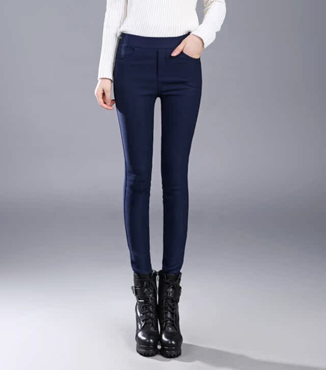2018 mới mùa đông cộng với size cộng nhung mặc quần legging quần lọt khe nữ giảm béo cộng với quần cotton ấm chân quần váy ngắn