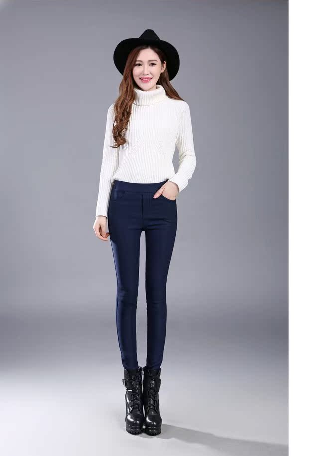 Mùa đông mặc quần legging nữ cộng với nhung dày ấm áp mùa thu và mẫu mùa đông size lớn co giãn chân nữ quần mỏng shop quần áo nữ