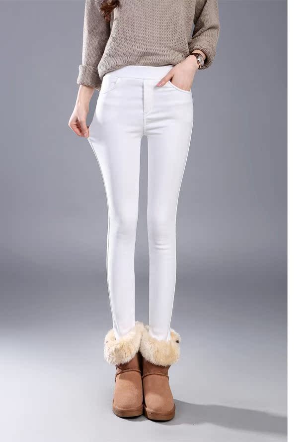 Mùa đông mặc quần legging nữ cộng với nhung dày ấm áp mùa thu và mẫu mùa đông size lớn co giãn chân nữ quần mỏng shop quần áo nữ