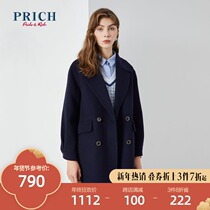 (86% sheep wool) PRICH winter new women long design woolen coat PRJWA4T03M