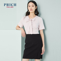 PRICH new bow design sense fashion retro port flavor shirt women PRBAA6301N
