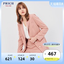 PRICH blazer womens Korean slim casual nine-point sleeve long straight top PRJK93802M
