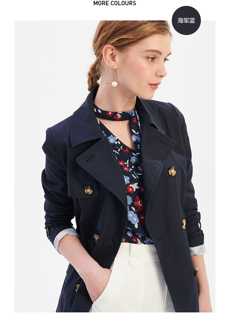 Áo gió nữ giá rẻ phần dài 2019 xuân hè mới Áo khoác nữ nhỏ của Hàn Quốc PRJT92301E - Trench Coat áo khoác cardigan nữ