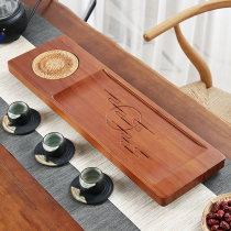 Whole heavy bamboo tea tray home simple Japanese tea table tea table large kung fu tea set water storage dry bubble tray tea tray