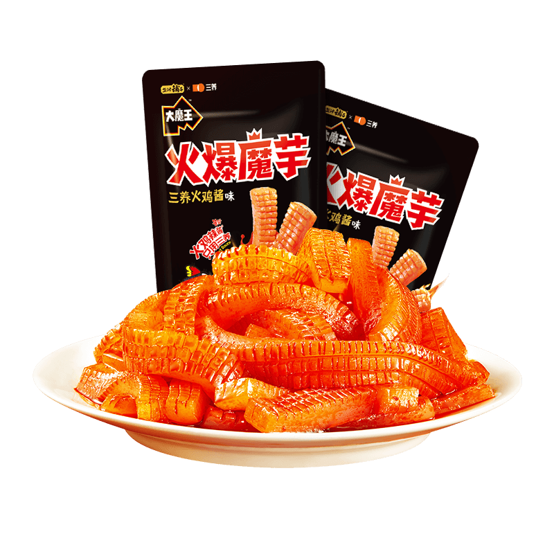 鹽津鋪子大魔王火爆魔芋絲三養火雞麵醬味零食小吃休閒食品辣爽