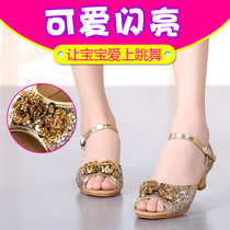 New Latin dance shoes for children and girls beginners dance shoes Soft soled practice girls sandals children dance summer