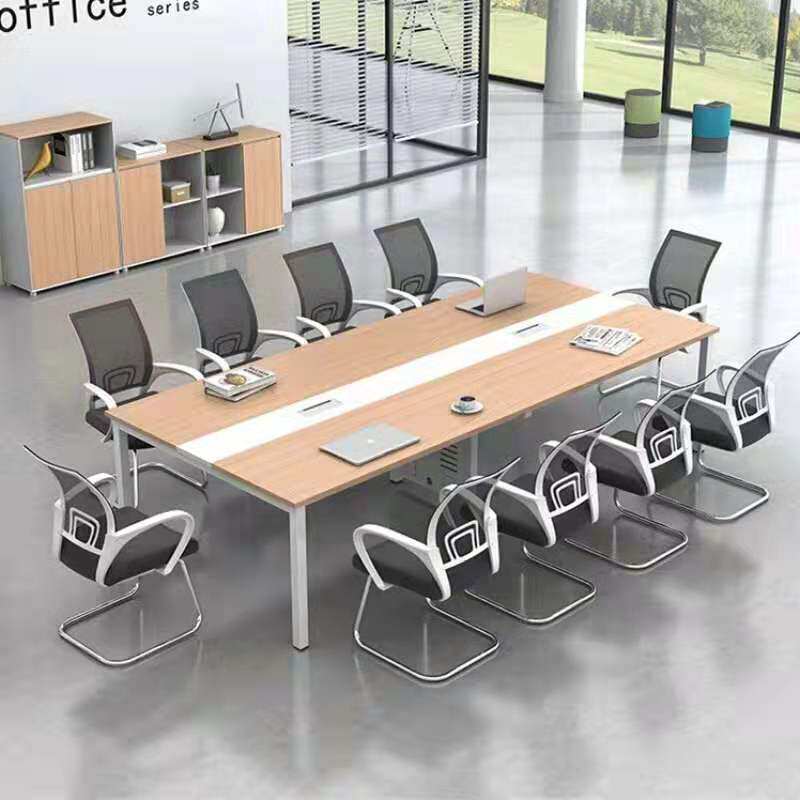 Office furniture BAR PLATE MEETING TABLE AND CHAIRS COMBINED DESK NEW LARGE MEETING TABLE LONG TABLE BRIEF ABOUT MODERN TIMES