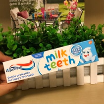  The new version of the self-use British aquafresh milkteeth childrens swallowable toothpaste 0-2 years old 50ML