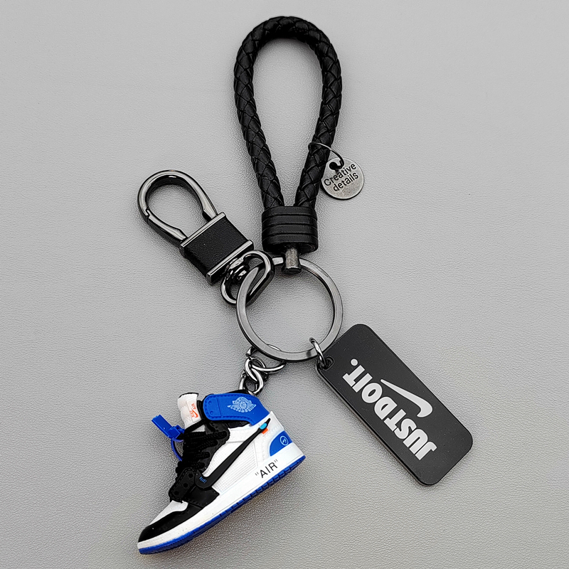 Creative Aj Shoe Car Keychain Mini Basketball Shoe 3D Shoe Model Backpack Pendant Trendy Toy Couple Gift