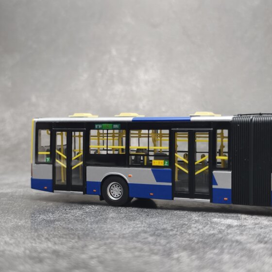 Car Shadow Photography 1:64 4-Way Huanghai Dd6180S01 Articulated Beijing Bus Model Alloy Large Yellow Front
