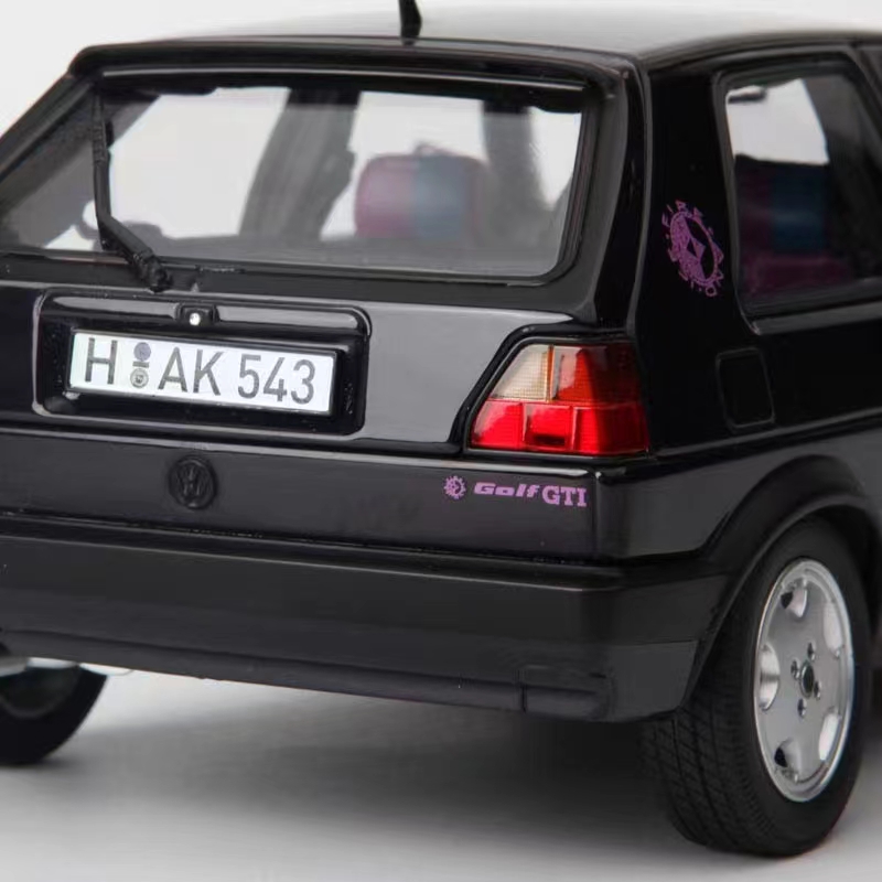 1/18 Volkswagen Golf GTI MK2 1991 Diecast Model Car Toy Black In