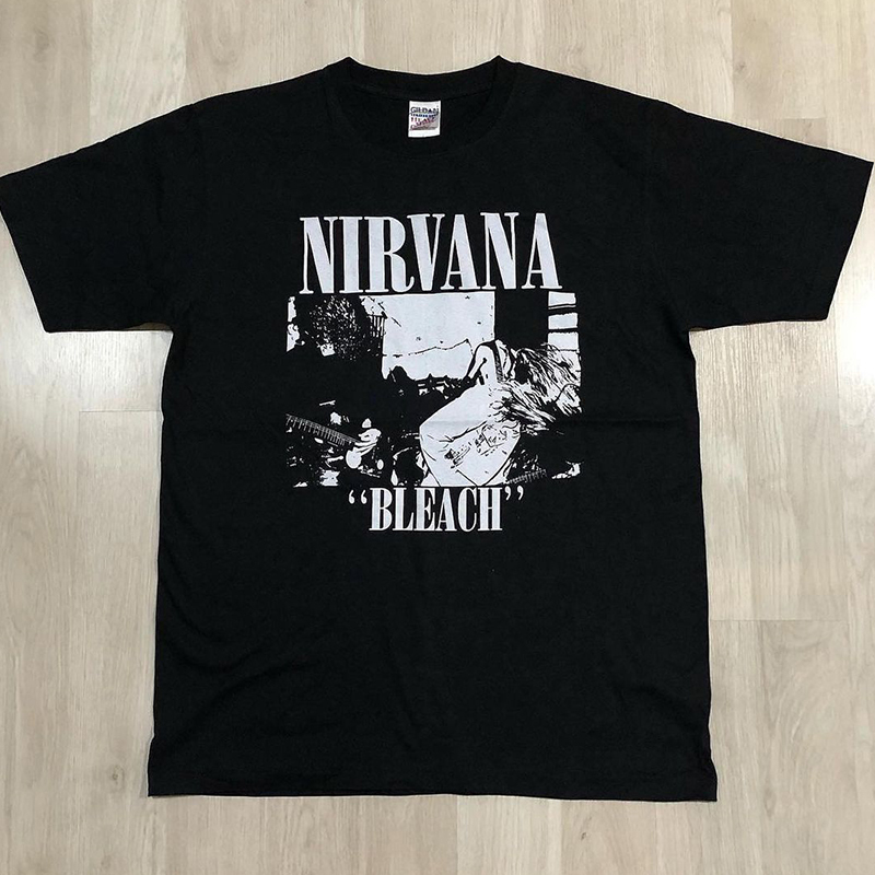 Nirvana Bleach Nirvana Band Short-Sleeved T-Shirt for Men and Women, American Retro Vintage Couple Tee Nirvana Bleach Nirvana Band Short-Sleeved T-Shirt for Men and Women, American Retro Vintage Couple Tee