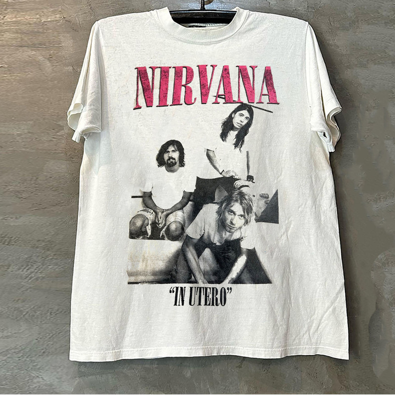 Nirvana Band Youthful Portrait Print Short-Sleeve T-Shirt Chic Dark Cool Style Heavyweight Cotton Half-Sleeve Trendy Nirvana Band Youthful Portrait Print Short-Sleeve T-Shirt Chic Dark Cool Style Heavyweight Cotton Half-Sleeve Trendy