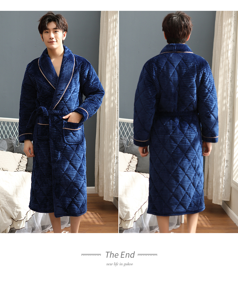 Áo khoác mùa đông cũ hơn đàn ông 60-70 tuổi cộng với phân bón cộng với kích thước flannel chần bông phục vụ nhà quần áo ngủ nữ mùa hè