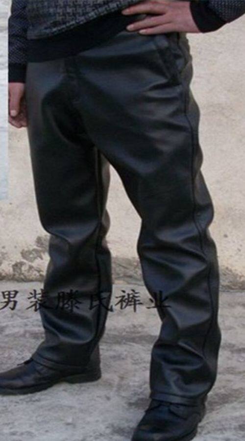 Pantalon cuir homme serré pour hiver - Ref 1481043 Image 7
