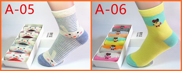 Vớ cotton nữ mùa thu và mùa đông vớ cotton vớ cotton dễ thương hoạt hình tất nhún