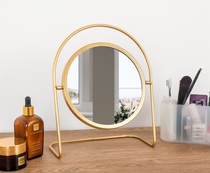 ins small mirror office desktop can stand desktop home dressing dormitory student bedroom metal makeup mirror