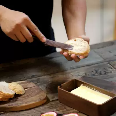 Creative home North American black walnut whole wood cream box solid wood Japanese portable bento box desktop storage box