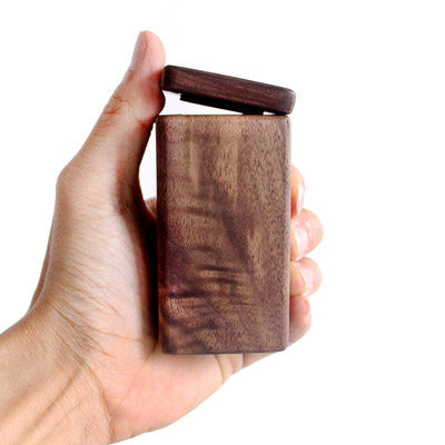 New Chinese style black walnut toothpick box Household living room travel simple personality portable toothpick tube
