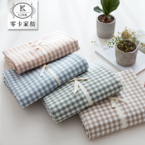 Cotton unprinted water washing cotton quilt cover single piece cotton quilt cover Plaid solid color good product single double plaid bedding bedding