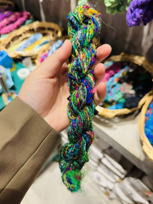Imported Nepalese Silk Yarn, Purely Handmade DIY Accessories, Decorative Bags, Necklaces, Bracelets, Scarves 1 Imported Nepalese Silk Yarn, Purely Handmade DIY Accessories, Decorative Bags, Necklaces, Bracelets, Scarves 1
