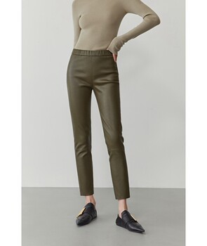 Versatile slim-fitting high-waisted ultra-slim nine-point leather pants Versatile slim-fitting high-waisted ultra-slim nine-point leather pants