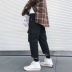 Quần yếm nam xu hướng lỏng lẻo quần hip hop xuân mới quần hoang dã Xu hướng quần dài Hàn Quốc quần nam đẹp Quần làm việc